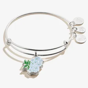 Delphinium Flower Mantra Charm Bangle