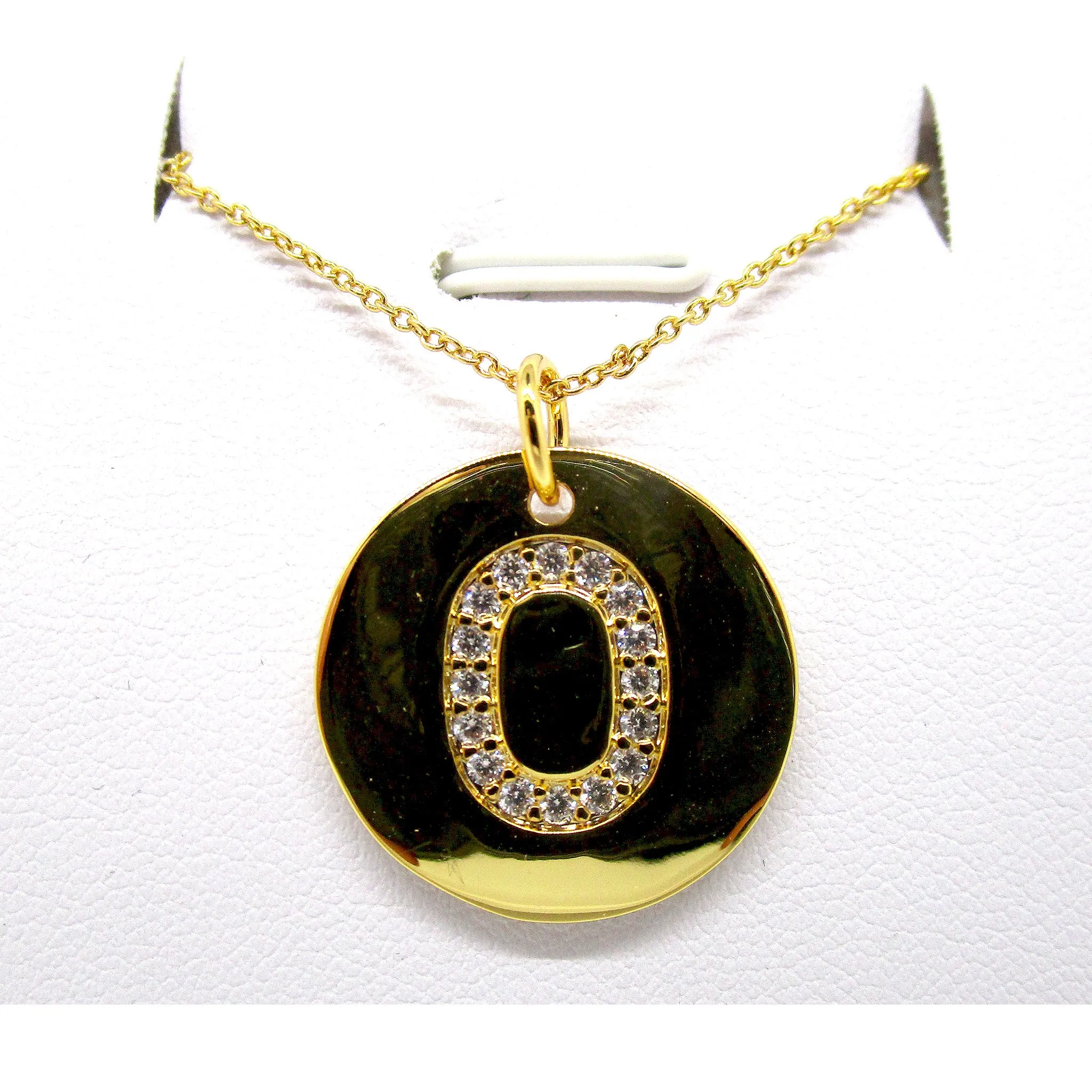 Disc Initial Pendant Necklace