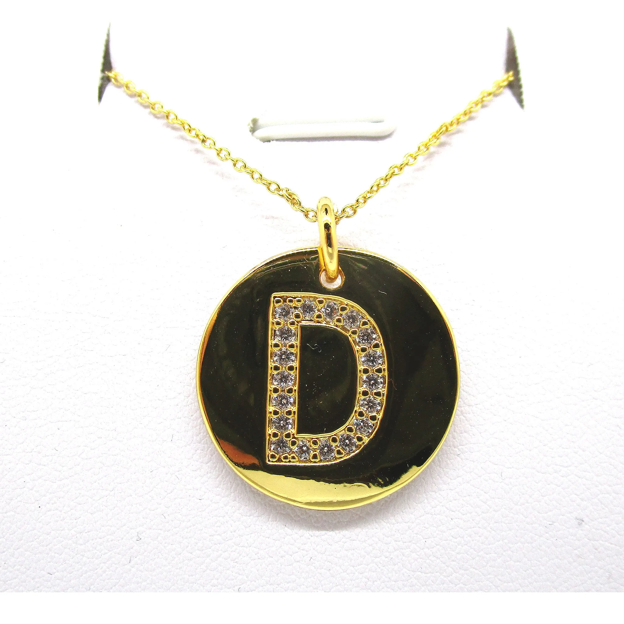 Disc Initial Pendant Necklace