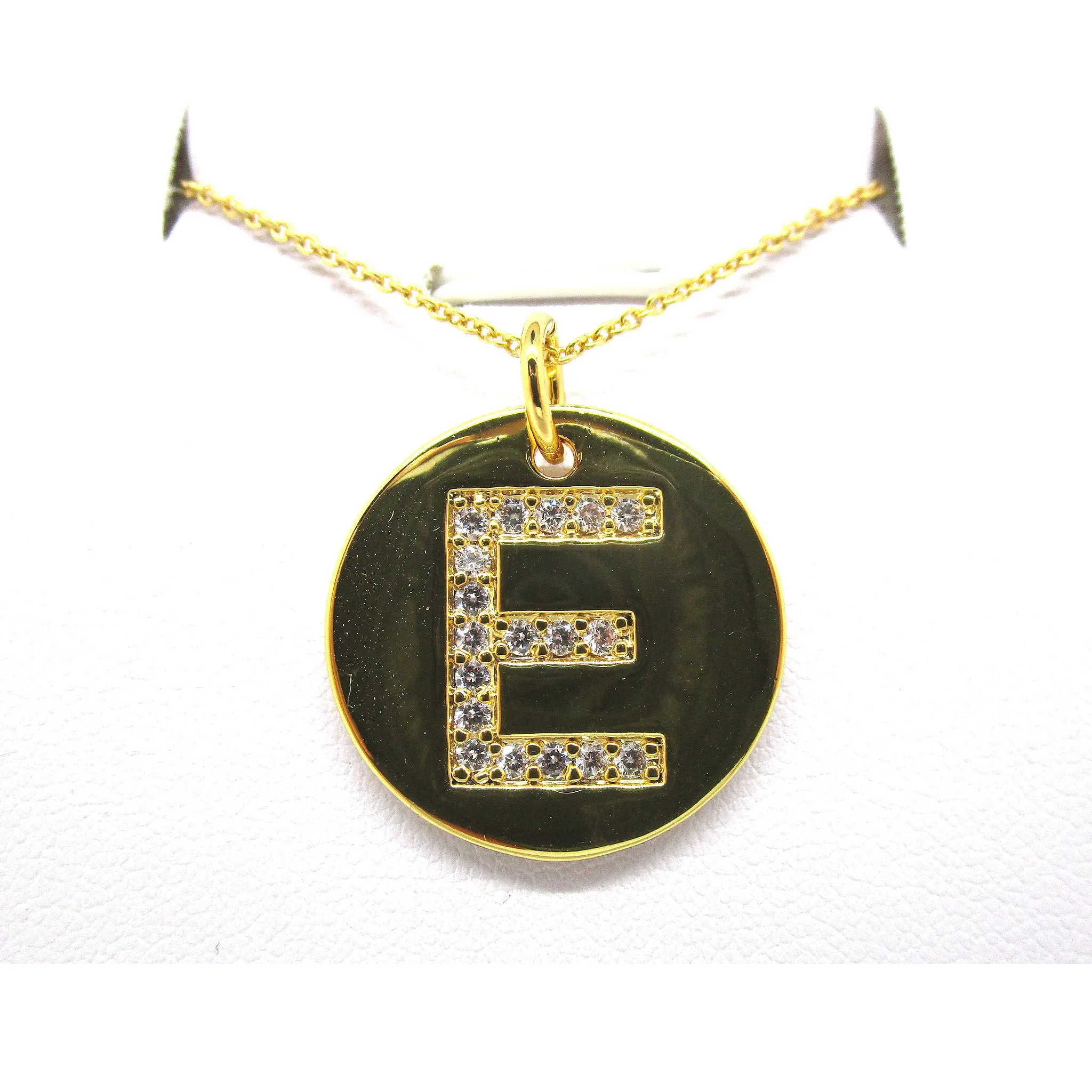 Disc Initial Pendant Necklace