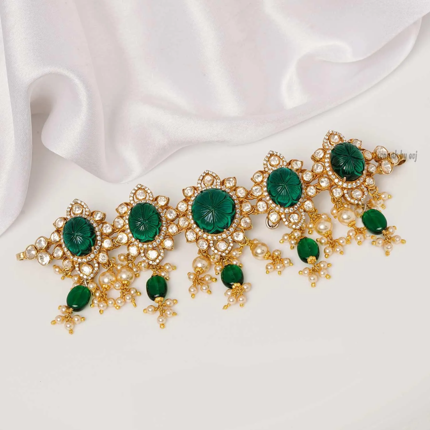 Emerald Moissanite Choker