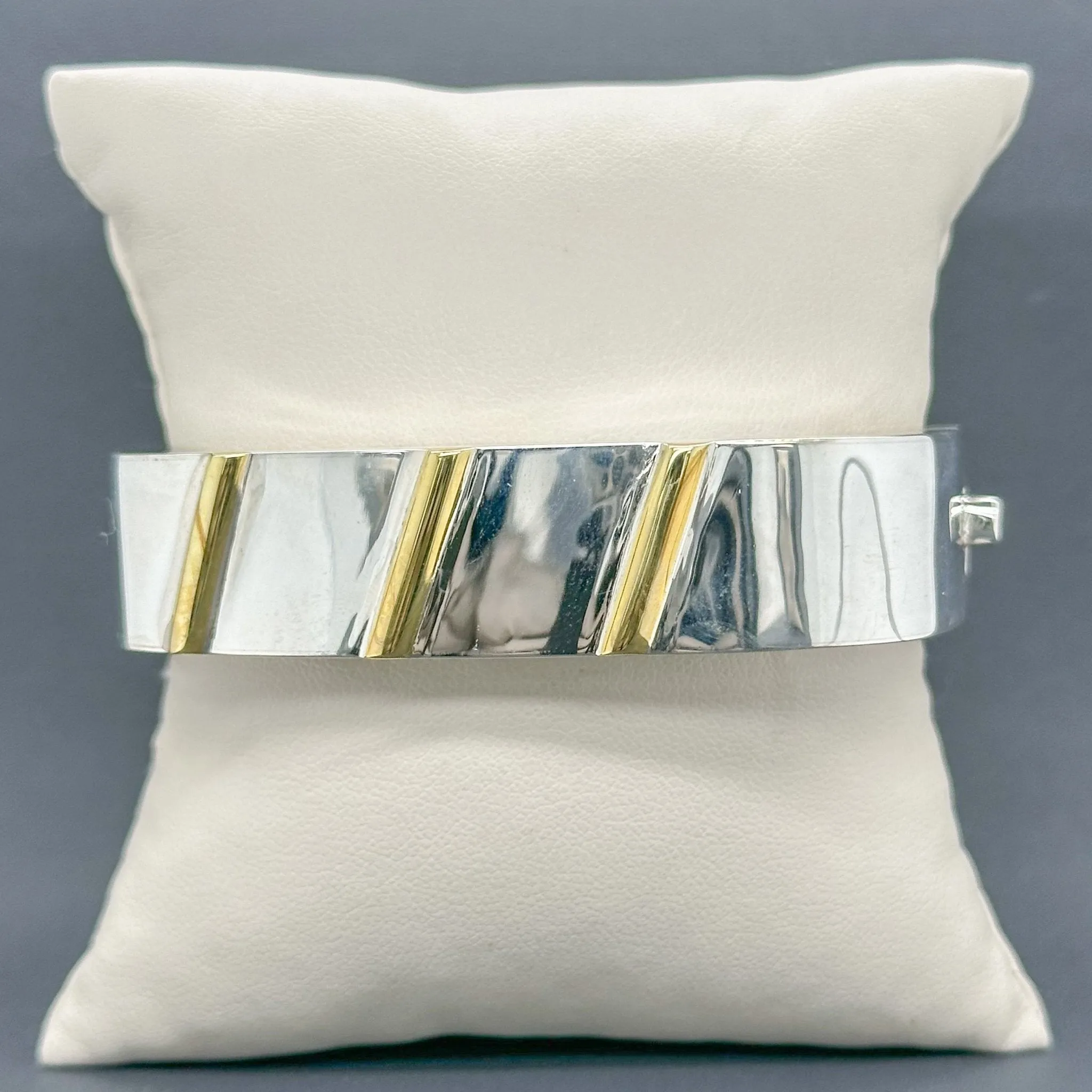 Estate SS Square Bangle Bracelet