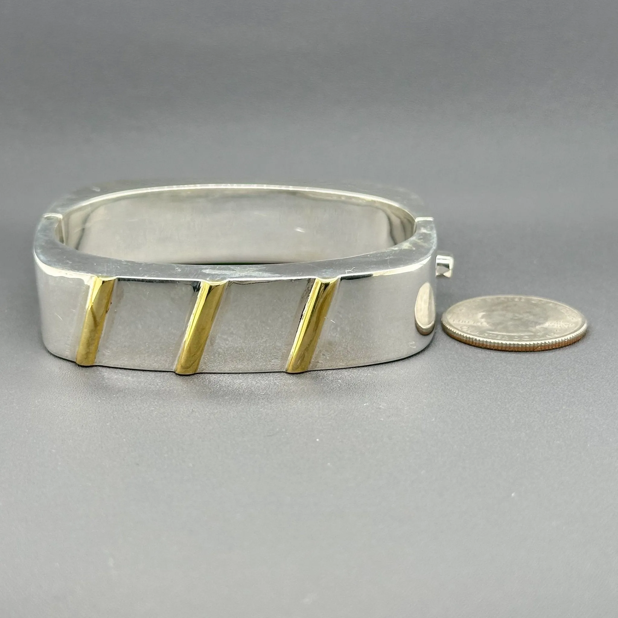 Estate SS Square Bangle Bracelet