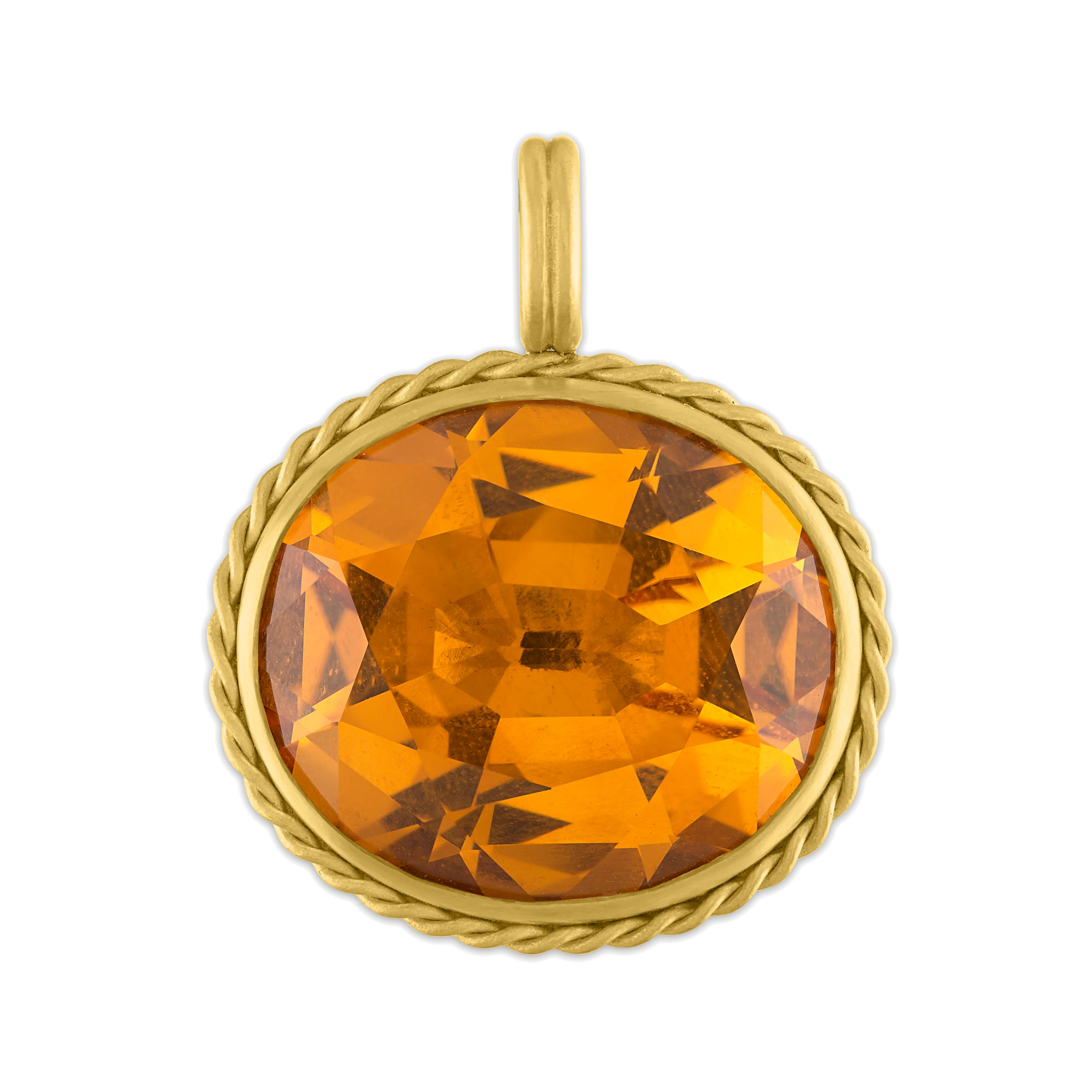 Faceted Citrine Chorda Pendant