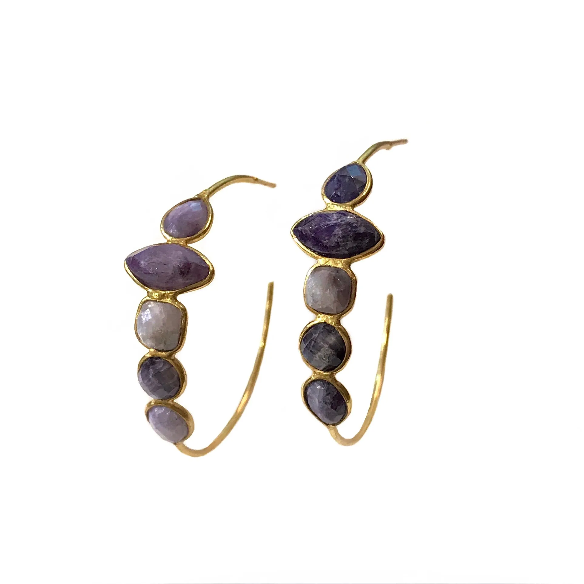 Felice Hoop Earrings Sapphire