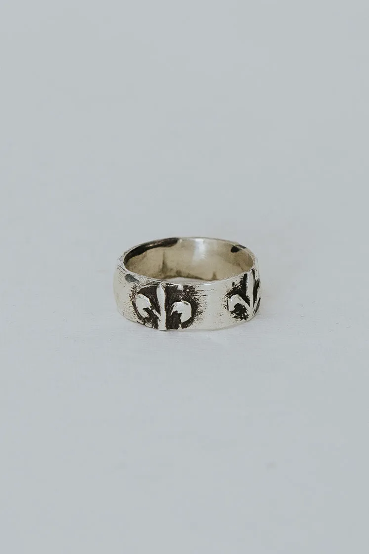 Fleur De Lis Band Rings