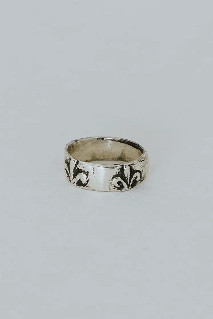 Fleur De Lis Band Rings