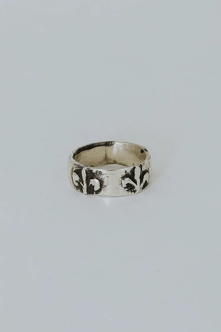 Fleur De Lis Band Rings