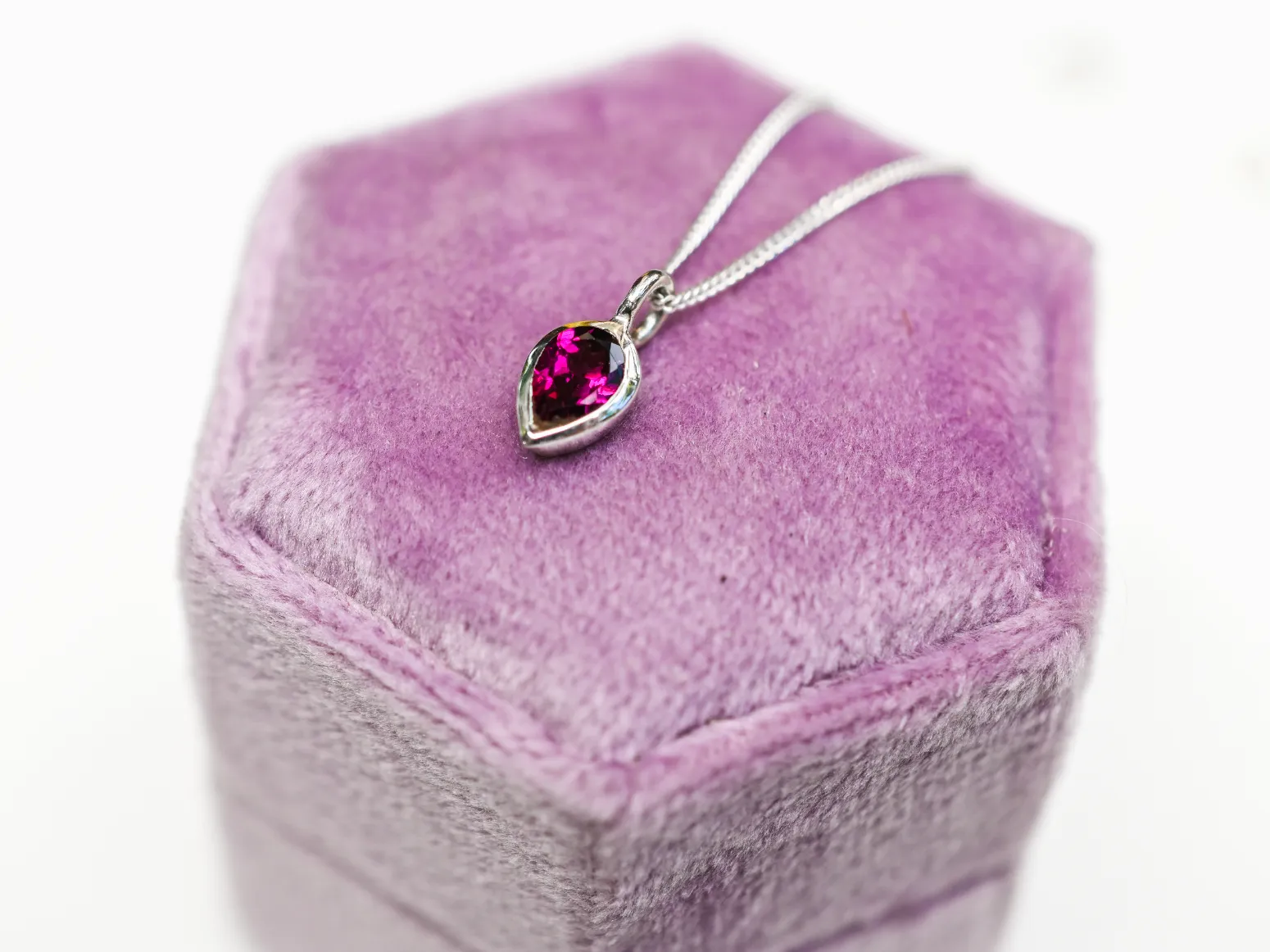 Garnet Gem Drop Pendant