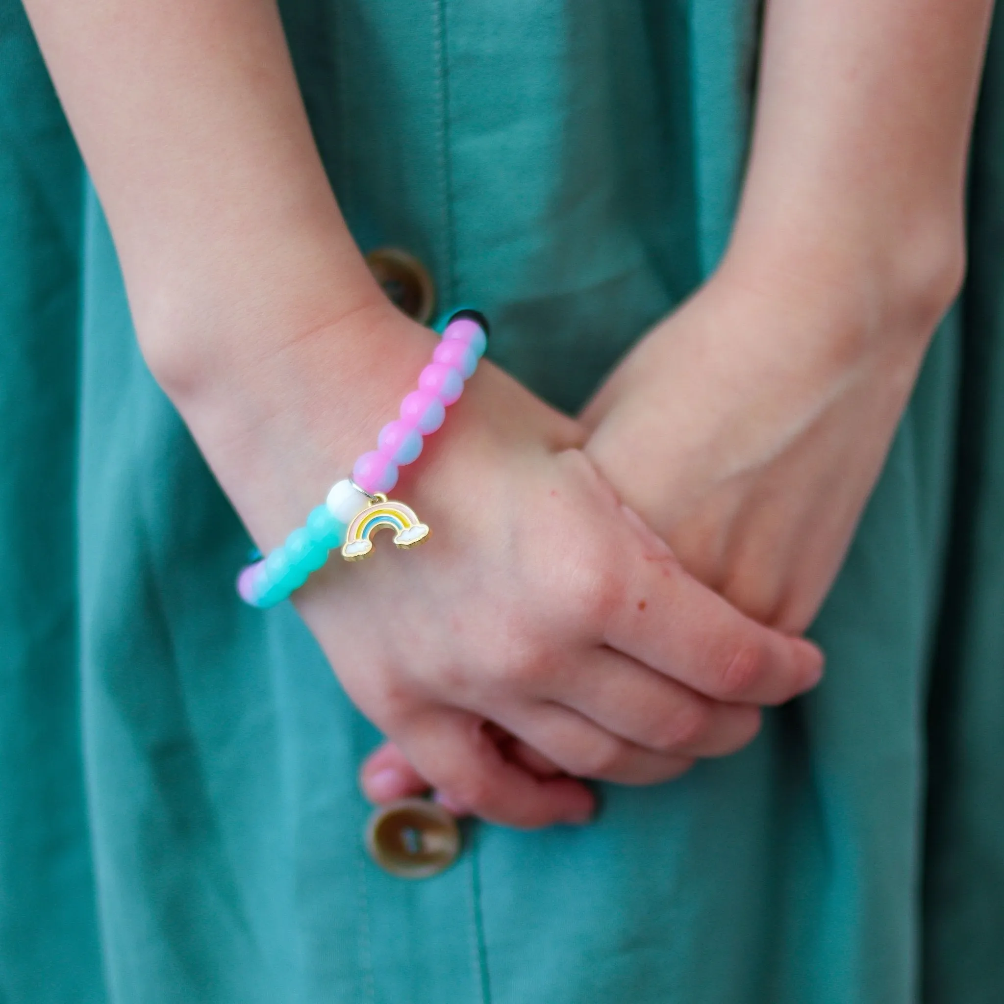 Glow in the Dark Unicorn Charm Bubble Bracelets - 3 Pack