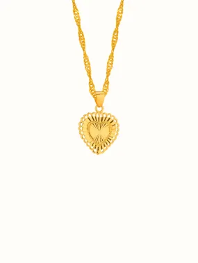 Gold Filled Lovers Heart Necklace