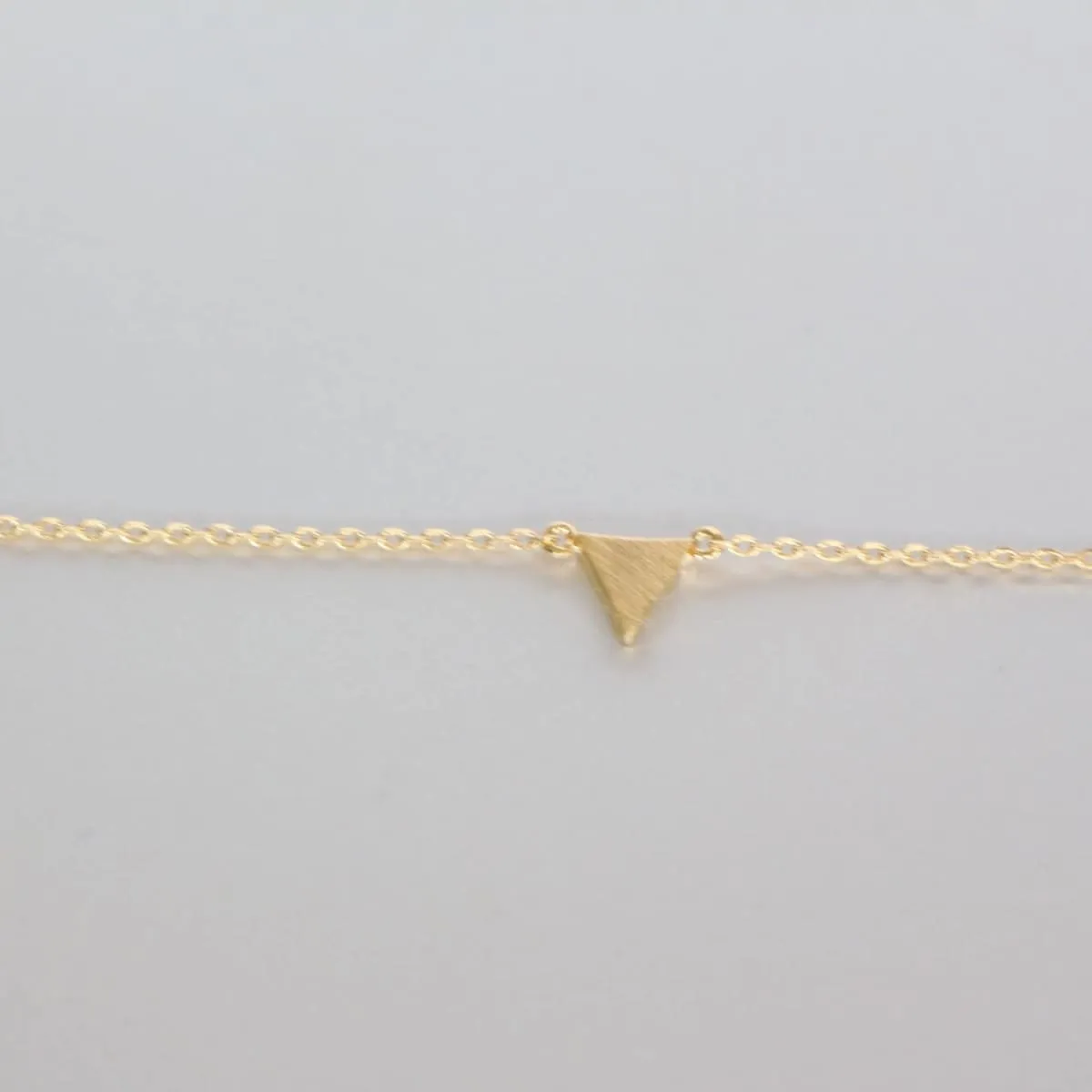 Gold Triangle Necklace, Gold Dipped Triangle Charm, Minimalist Necklace, Dainty Chain Necklace, Gift Necklace, Geometrical Necklace (SN108)