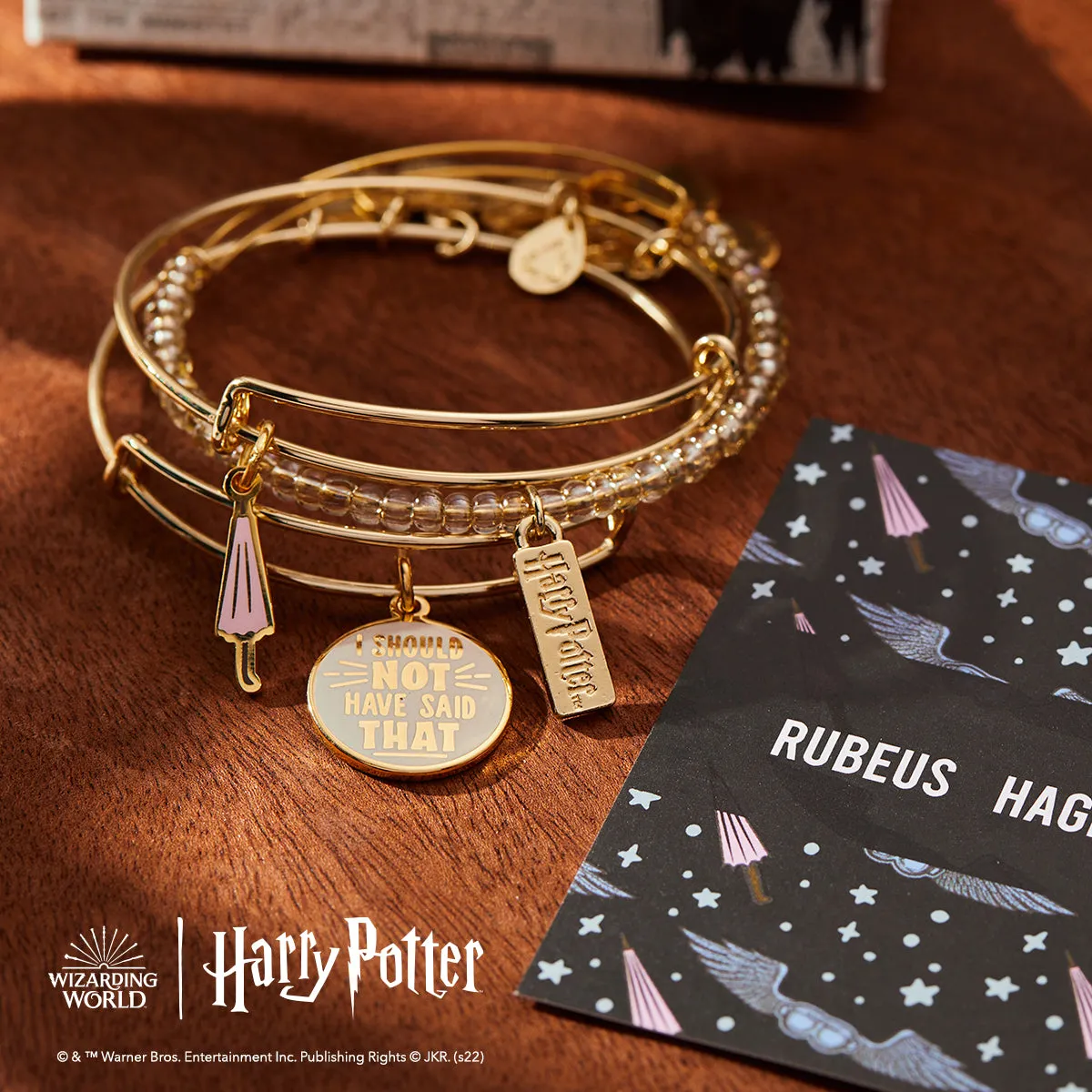 Harry Potter Rubeus Hagrid Bangle Bracelets, Set of 3