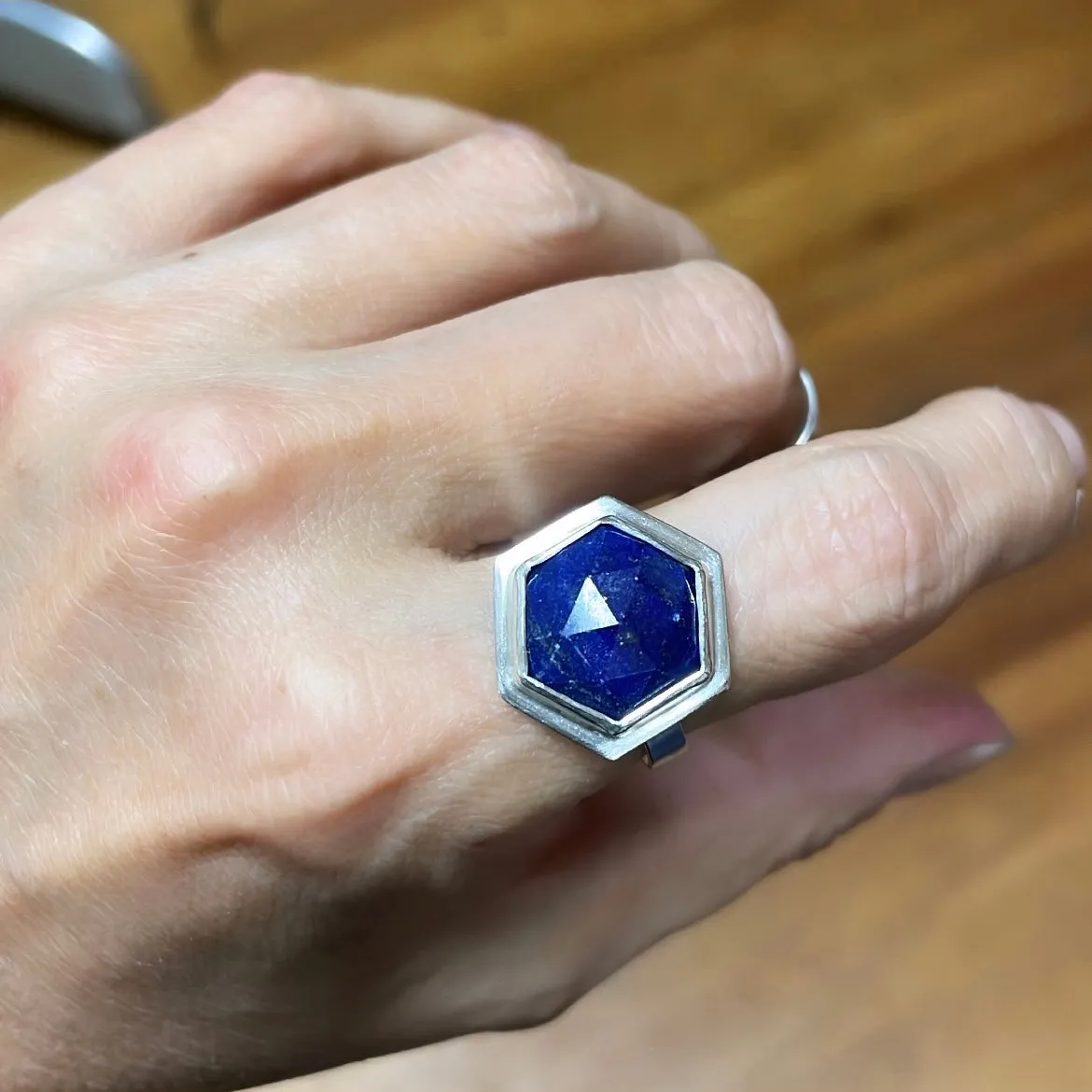 Hex Lapis Ring