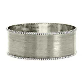 Hollie Double Bangle Silver Diamond