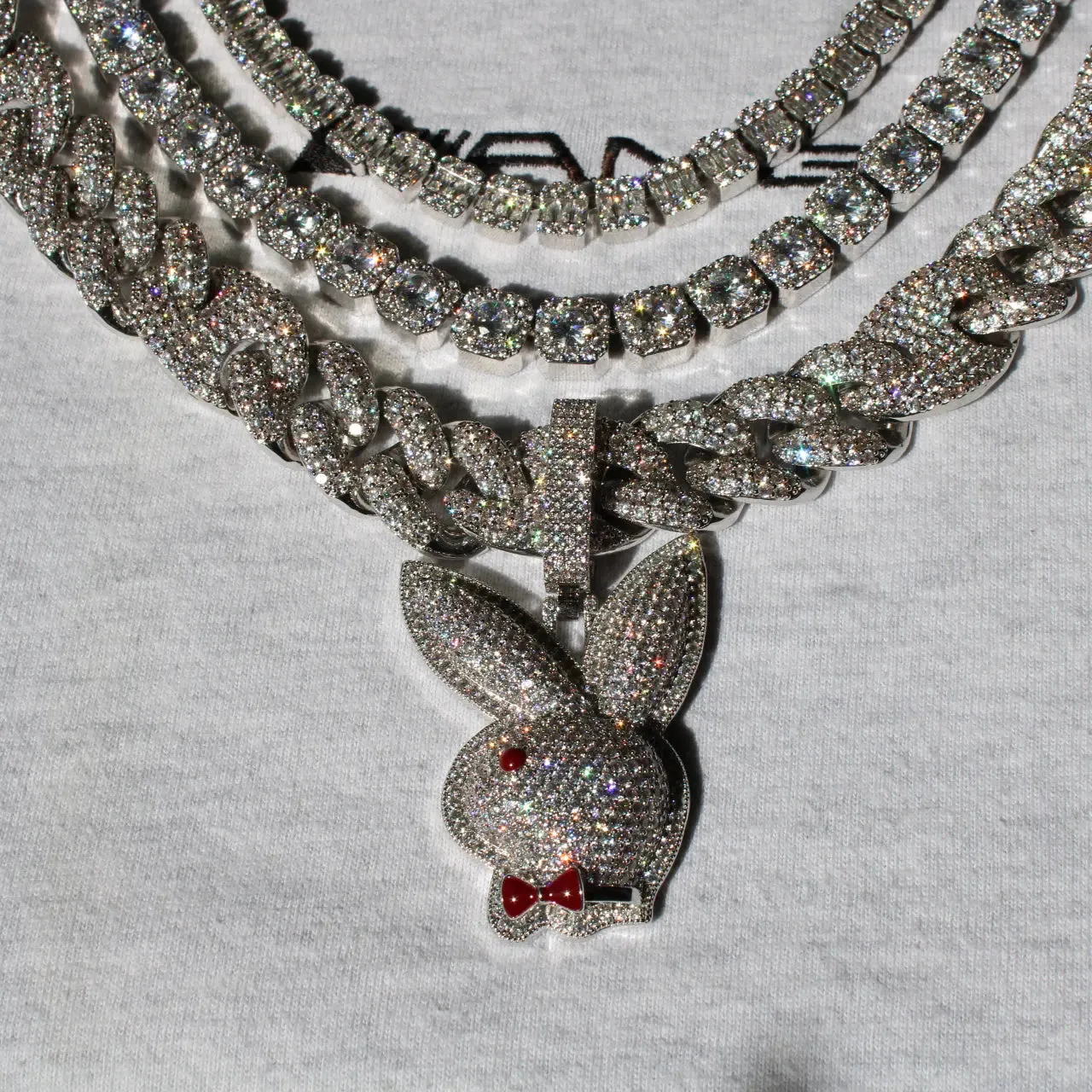 Iced Out Bunny Pendant