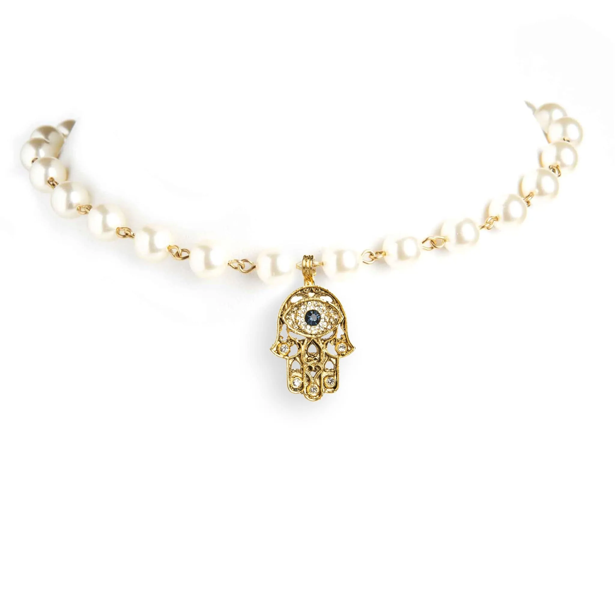 Iconic Pearl Choker Cream Pearl with All Medallions