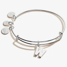 Initial W Charm Bangle