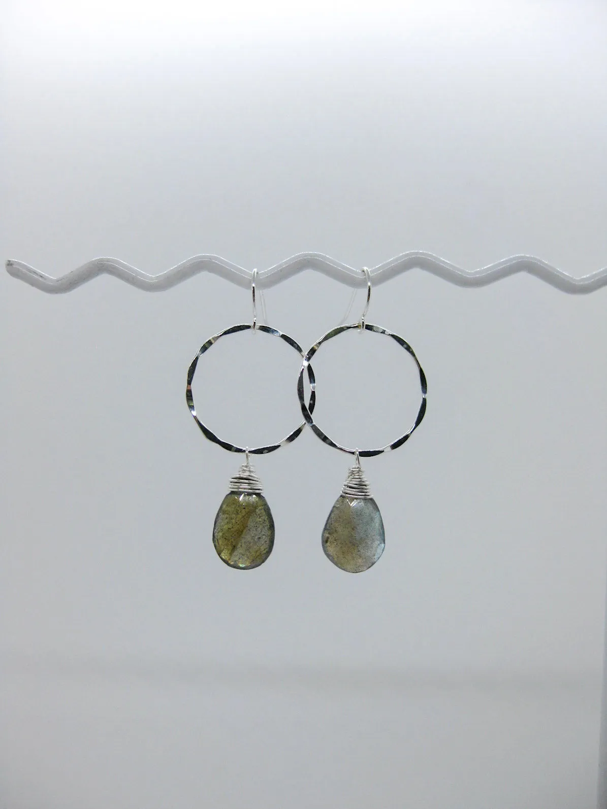 Iris: Labradorite Earrings - e582