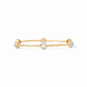 Julie Vos Milano Luxe Bangle, Chalcedony Blue