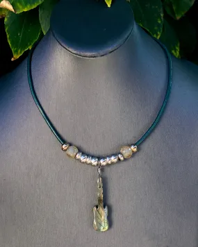 Labradorite Guitar Necklace