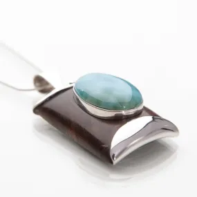 Larimar Guayacan Pendant Bigor