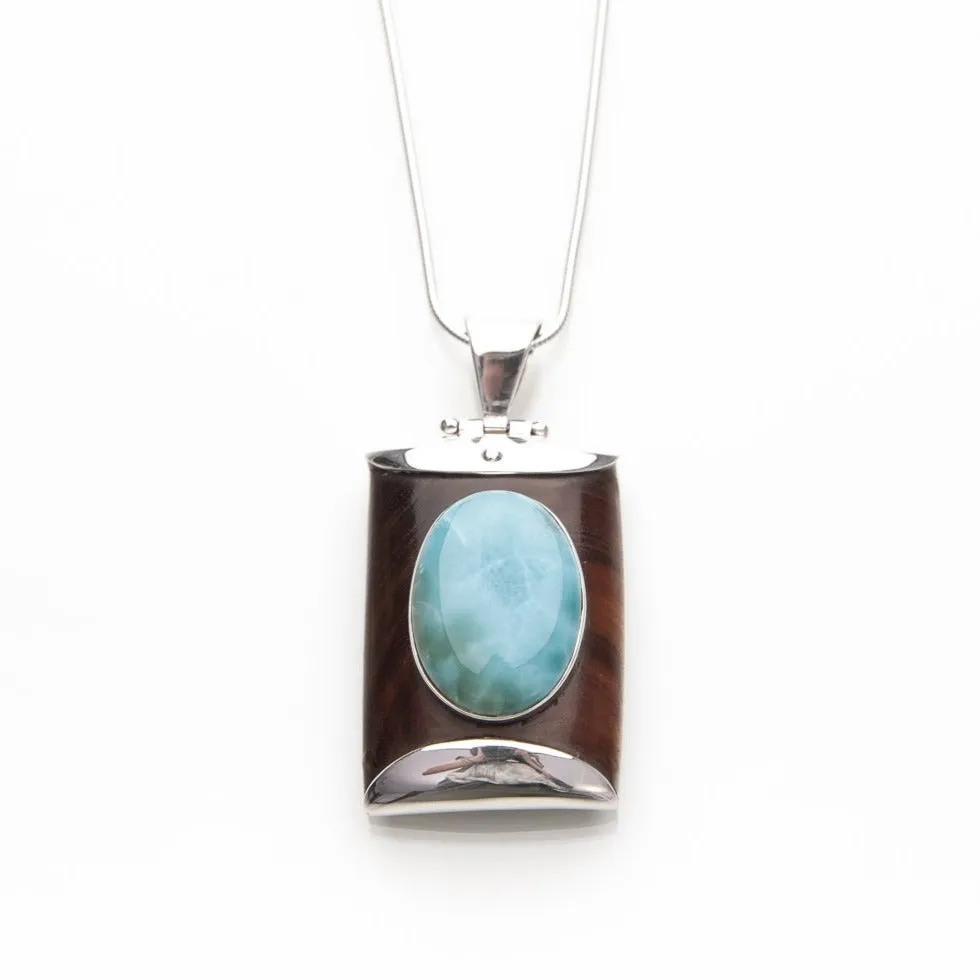 Larimar Guayacan Pendant Bigor