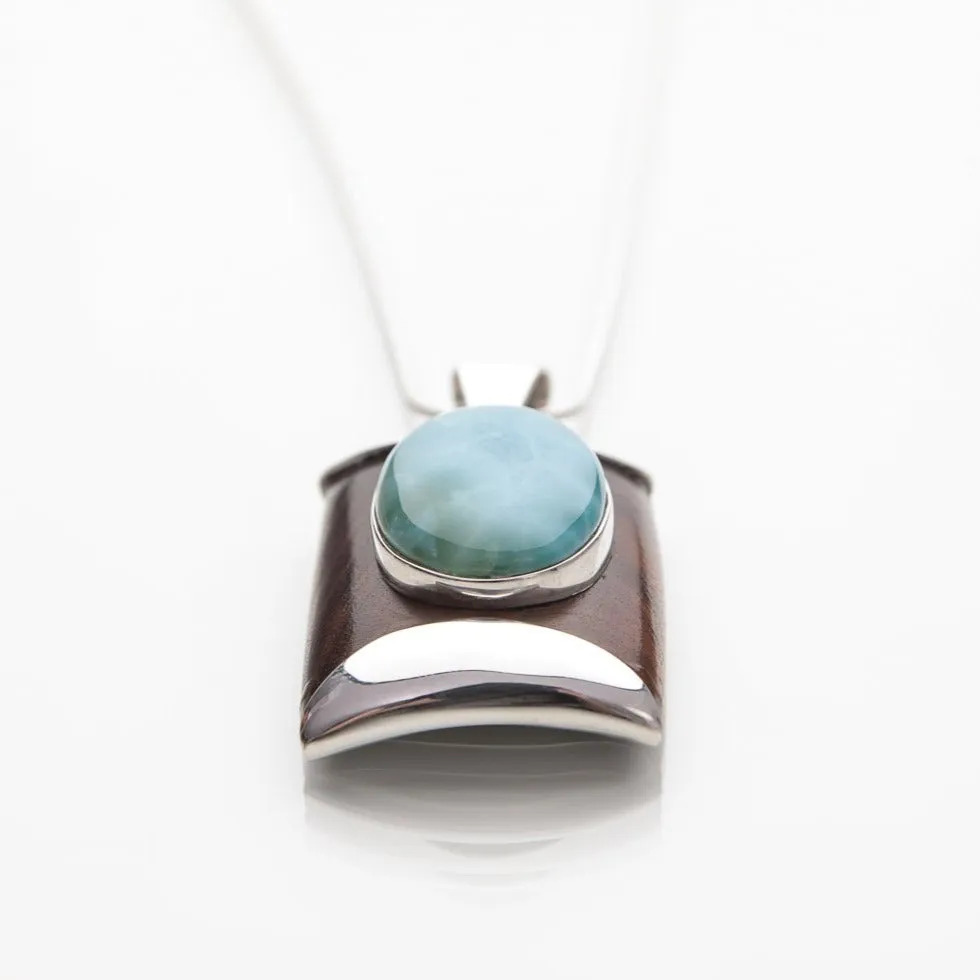 Larimar Guayacan Pendant Bigor