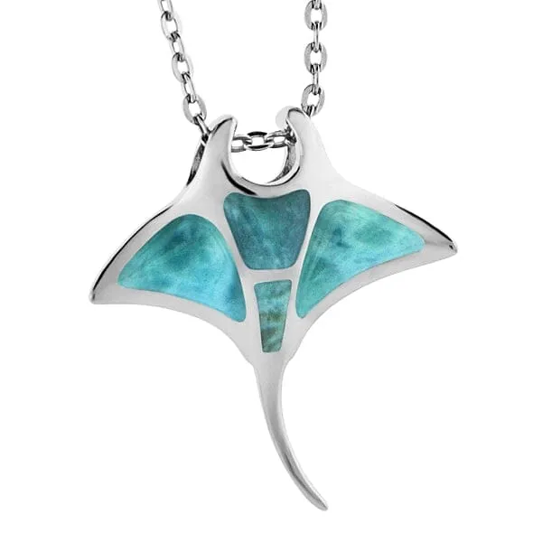 Larimar Manta Ray Pendant