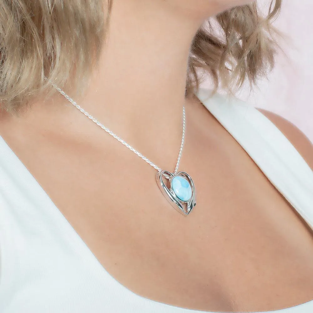 Larimar Nai’a Aloha Pendant