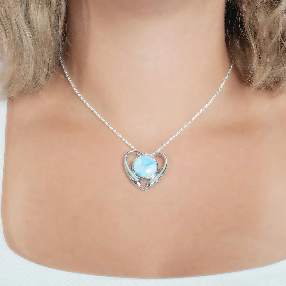 Larimar Nai’a Aloha Pendant