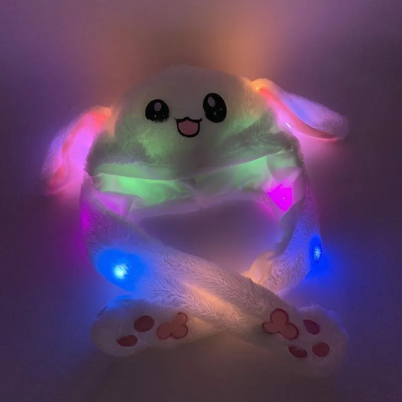 LED Movable-Ear White Bunny Hat