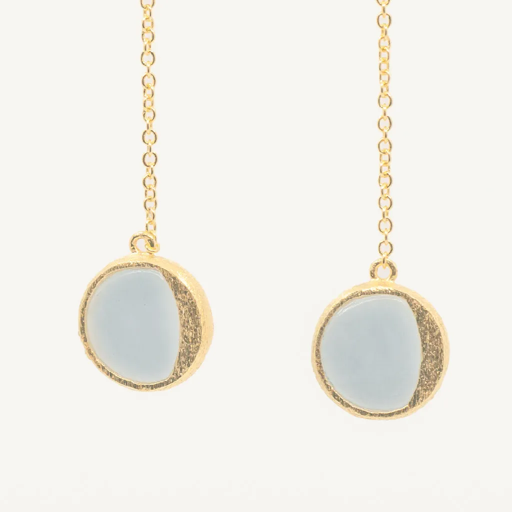 LUNA Chain Pendant Earrings