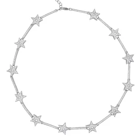 Margot Sparkling Star Choker | 925 Sterling Silver