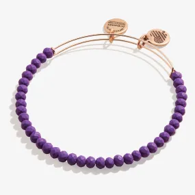 Matte Brilliance Beaded Bangle, Violet