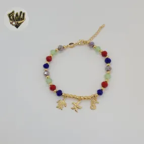 (MBRA-25-4) Gold Laminate - Sea Charms Bracelets - BGF