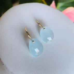 Midi rose cut aquamarines earrings