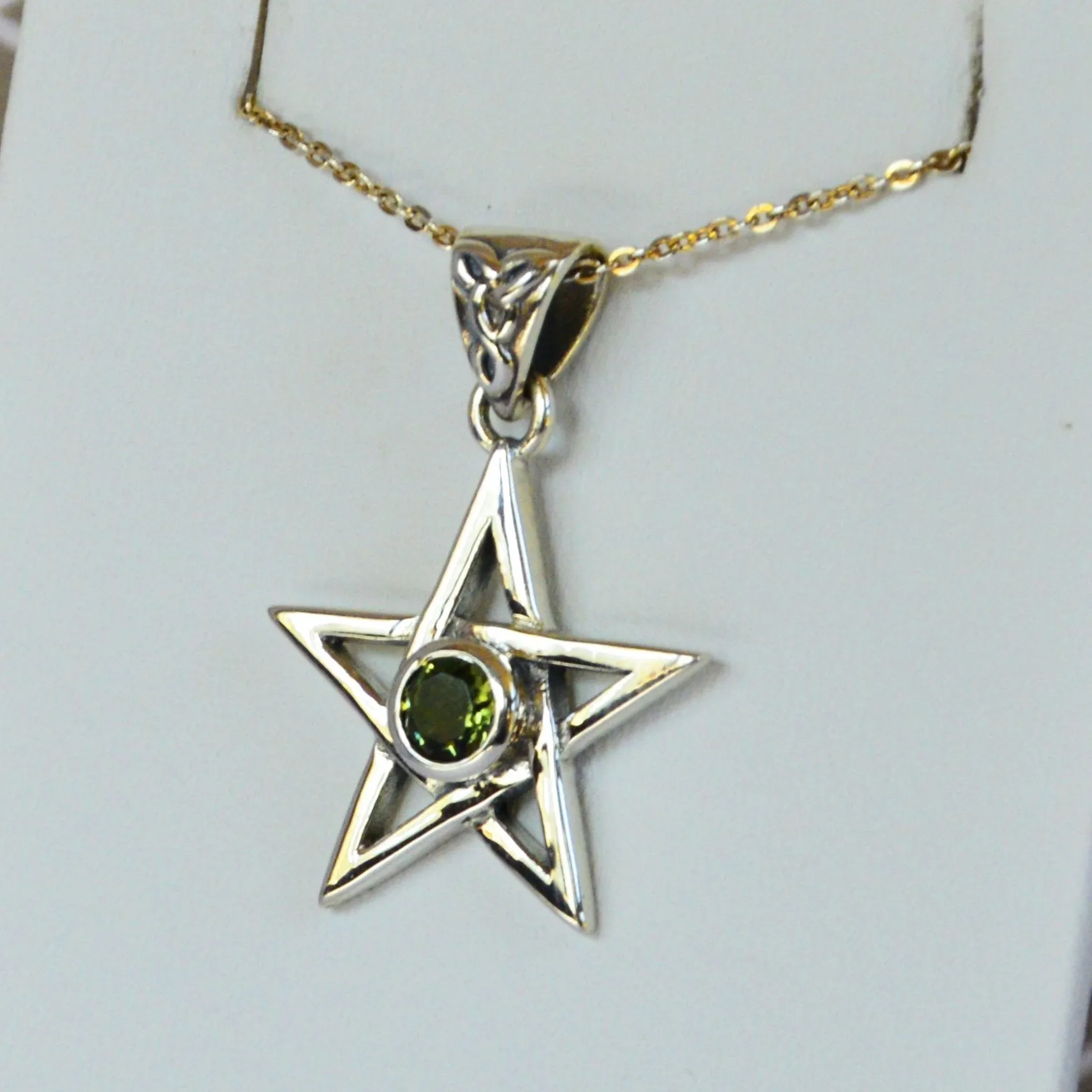 Moldavite Star Pendant