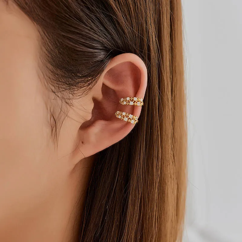 Multi CZ Ear Cuff - Rose Gold