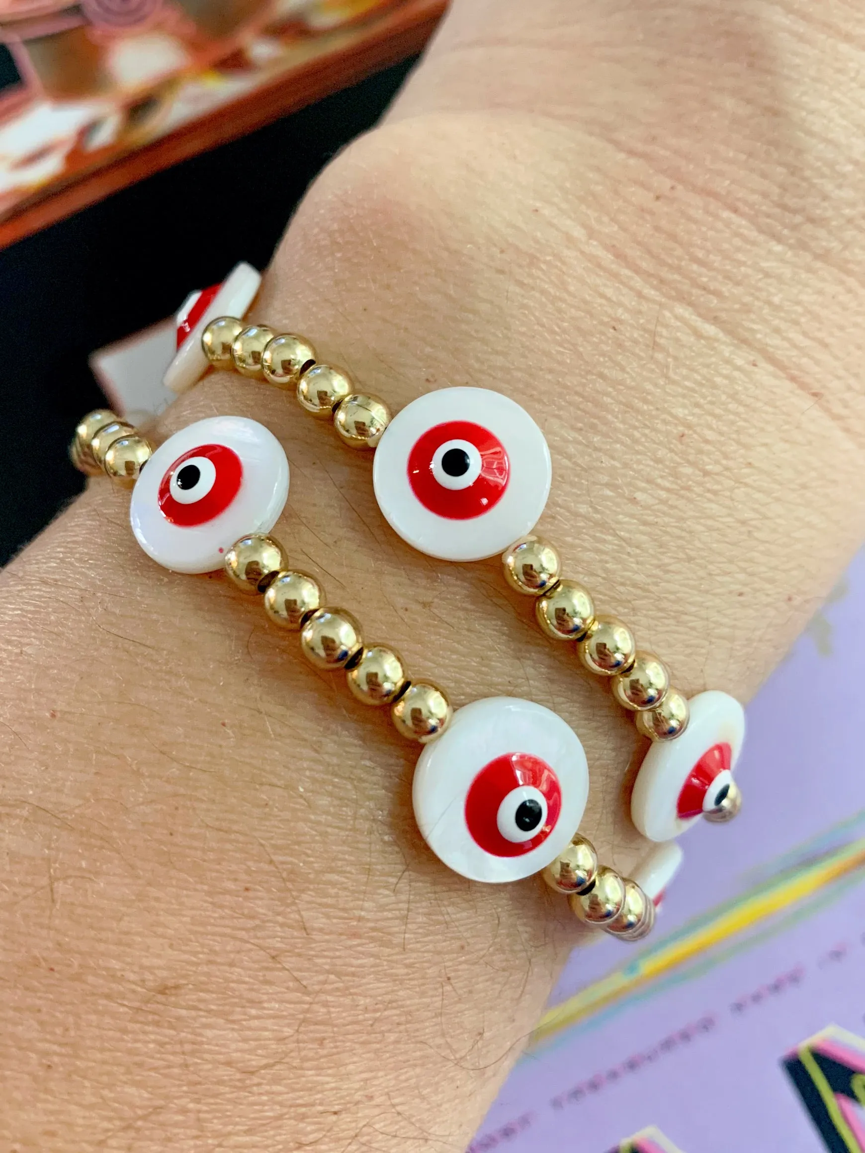 Nacre Evil Eye Bracelets