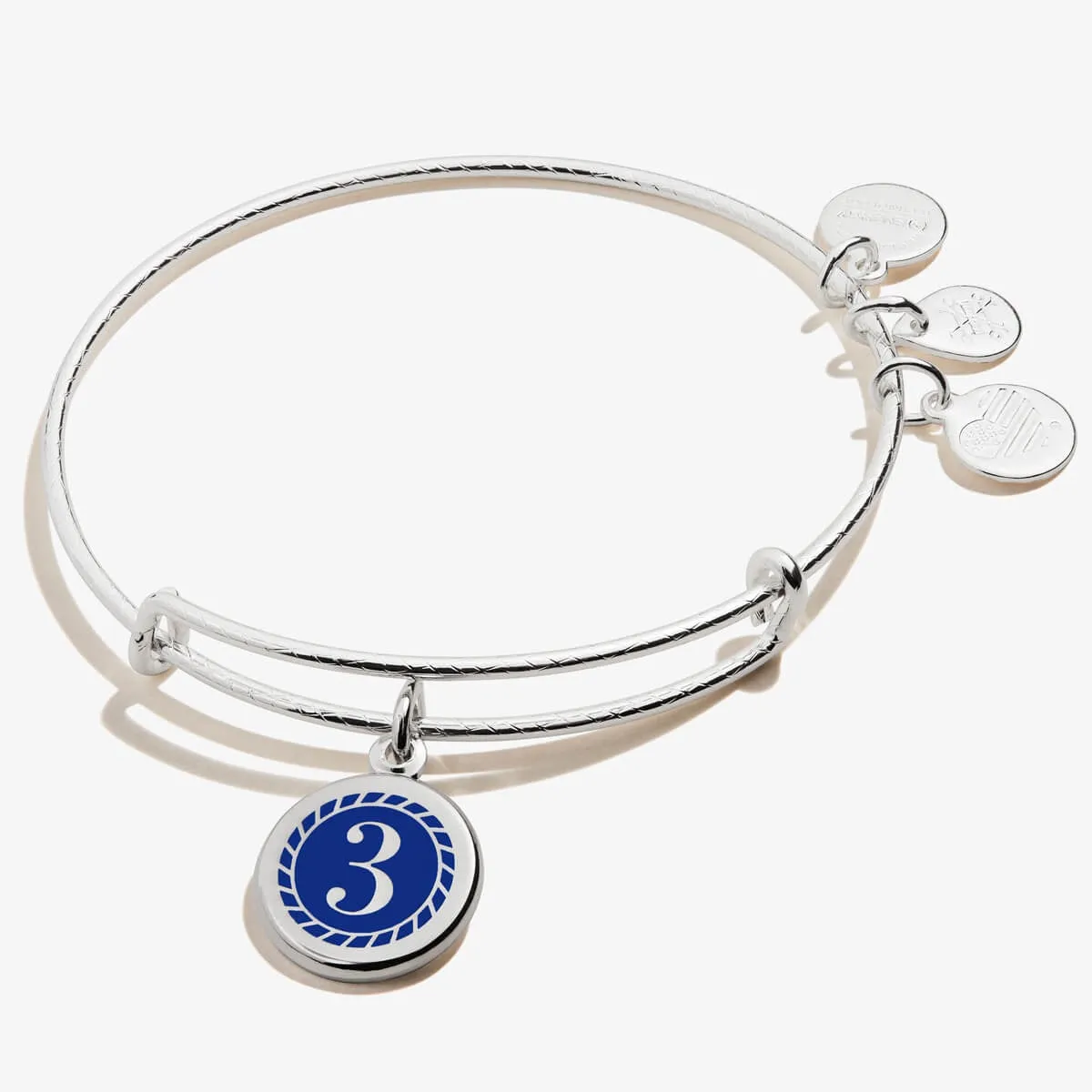 Number 3 Charm Bangle