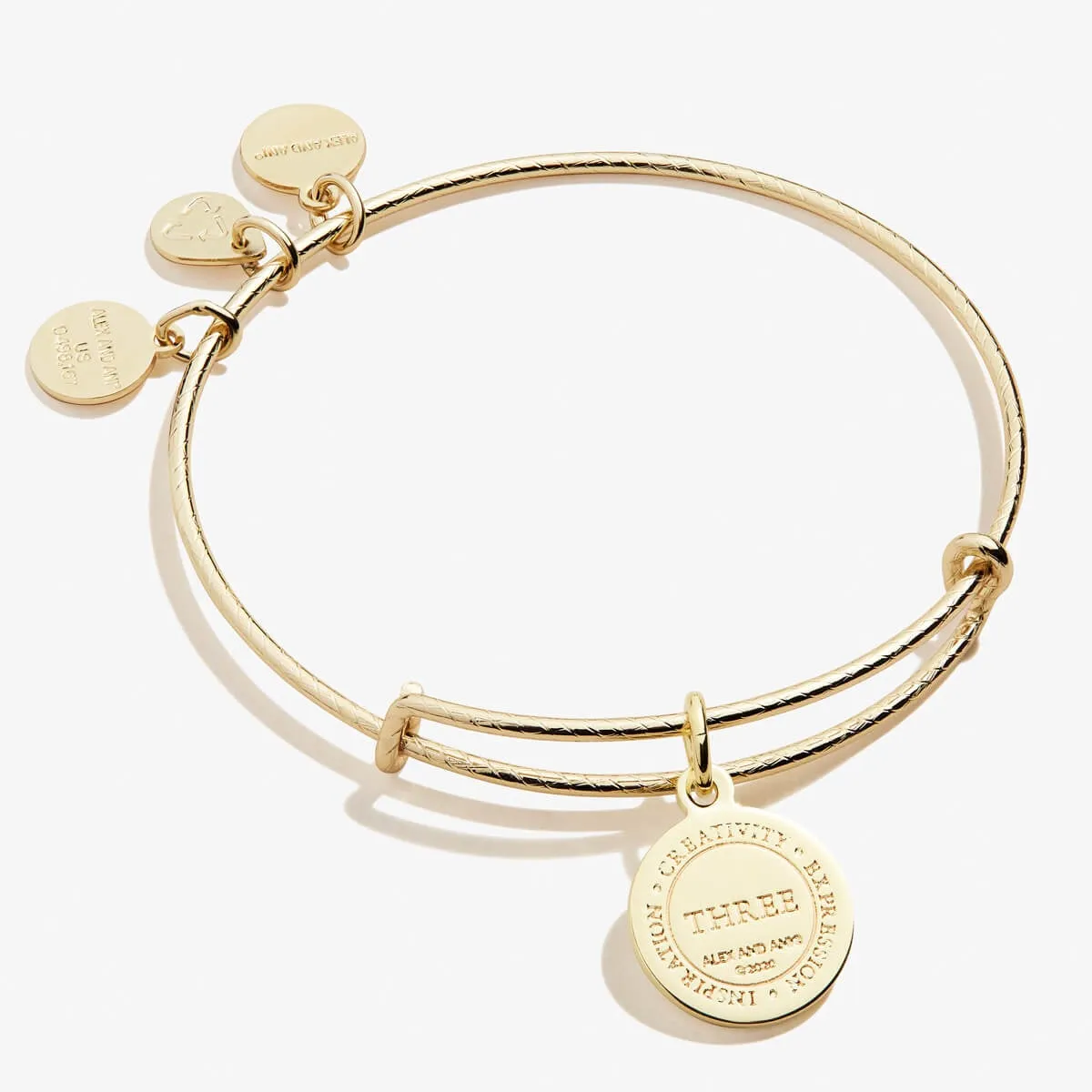 Number 3 Charm Bangle