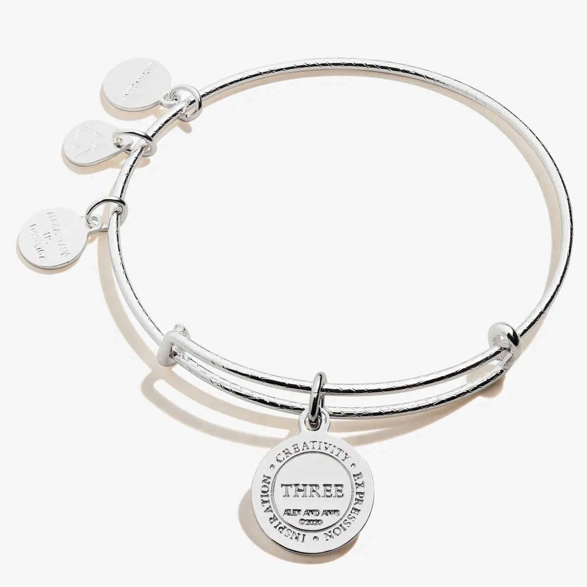 Number 3 Charm Bangle