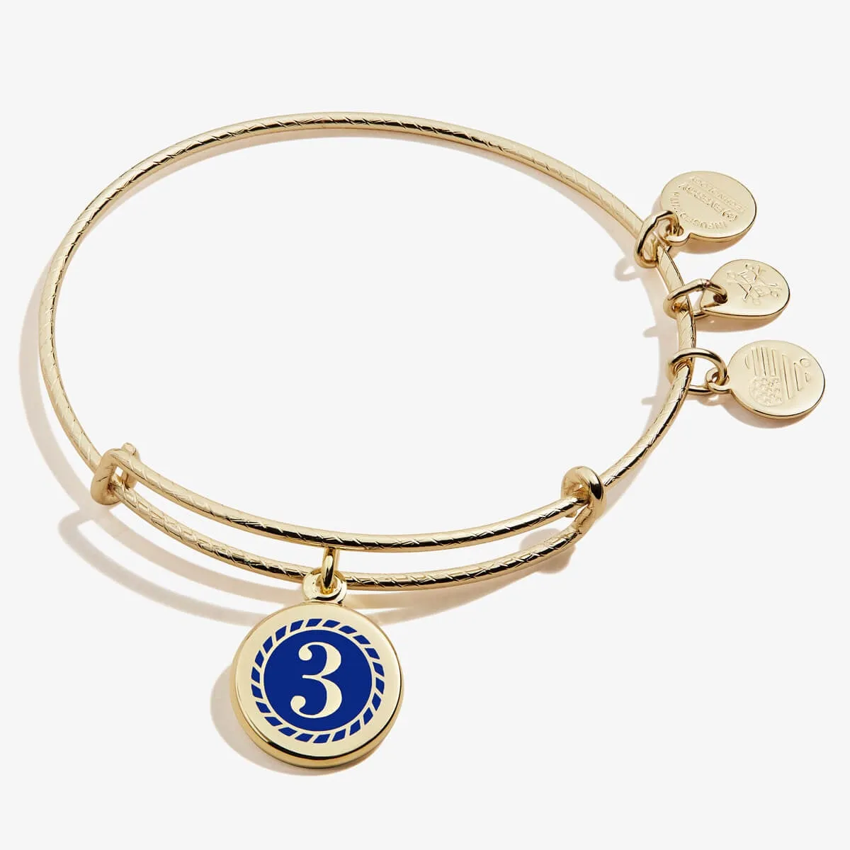 Number 3 Charm Bangle