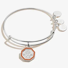 October Marigold Flower Charm Bangle