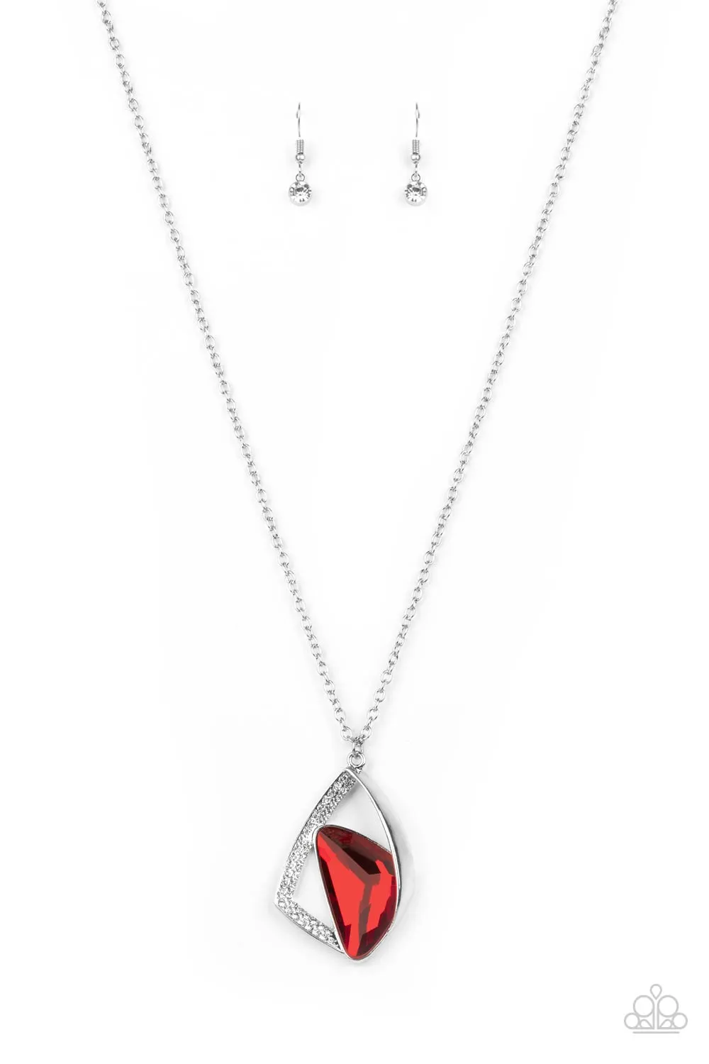 Paparazzi Necklace ~ Galactic Wonder - Red Gem Necklace