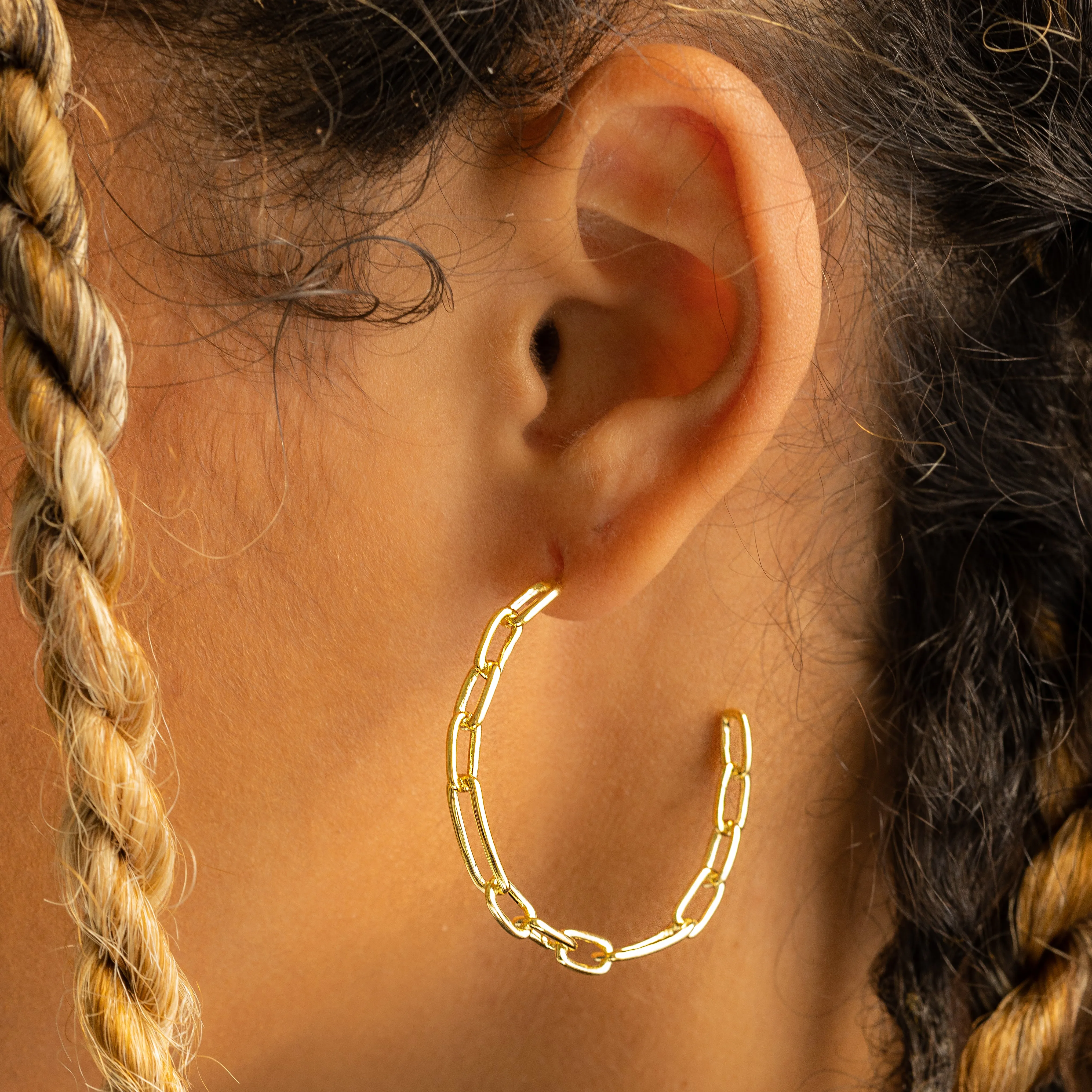 Paper Clip Hoop Earrings