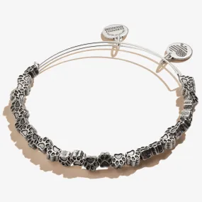 Paw Print Beaded Bangle