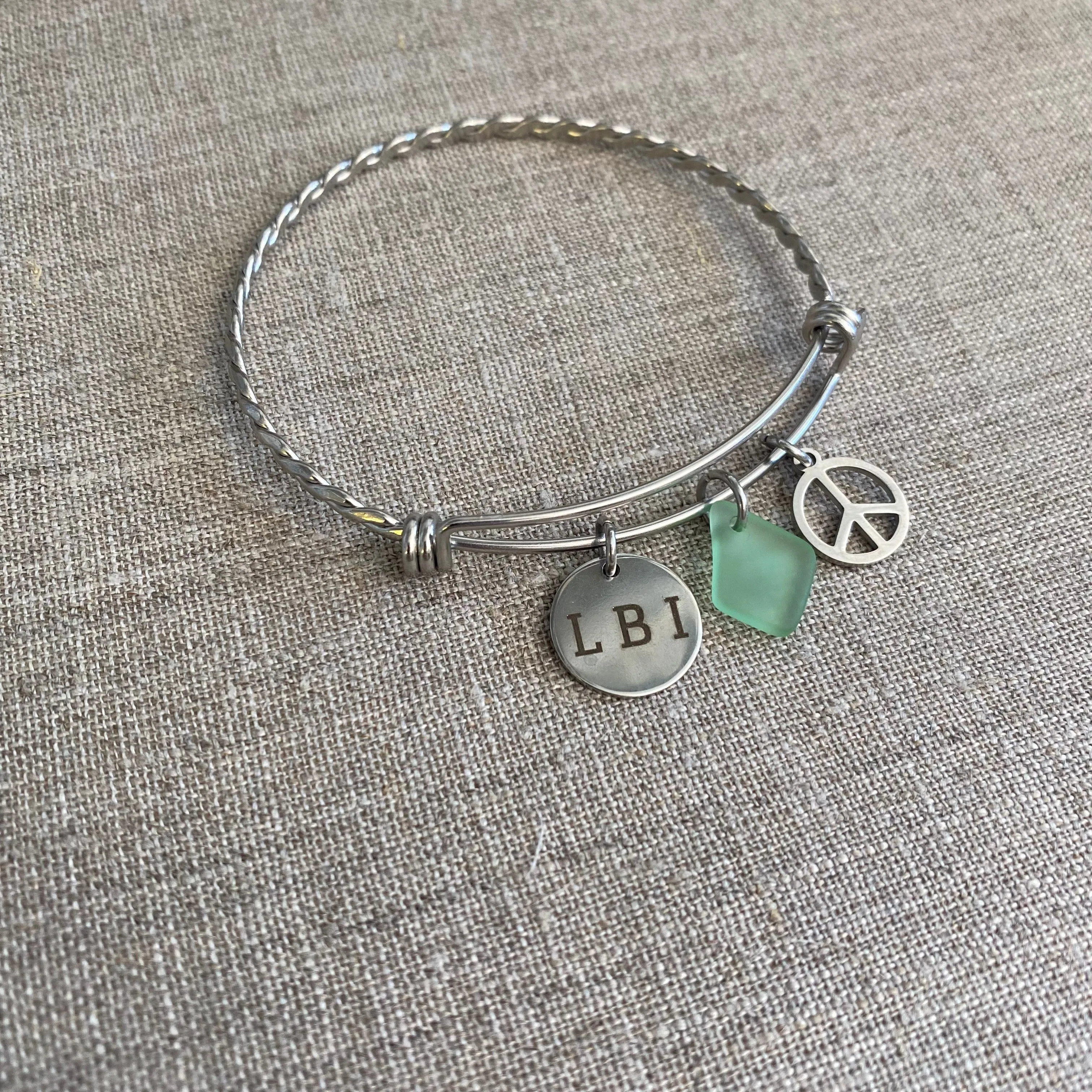 Peace, Love, LBI Beach Bangle