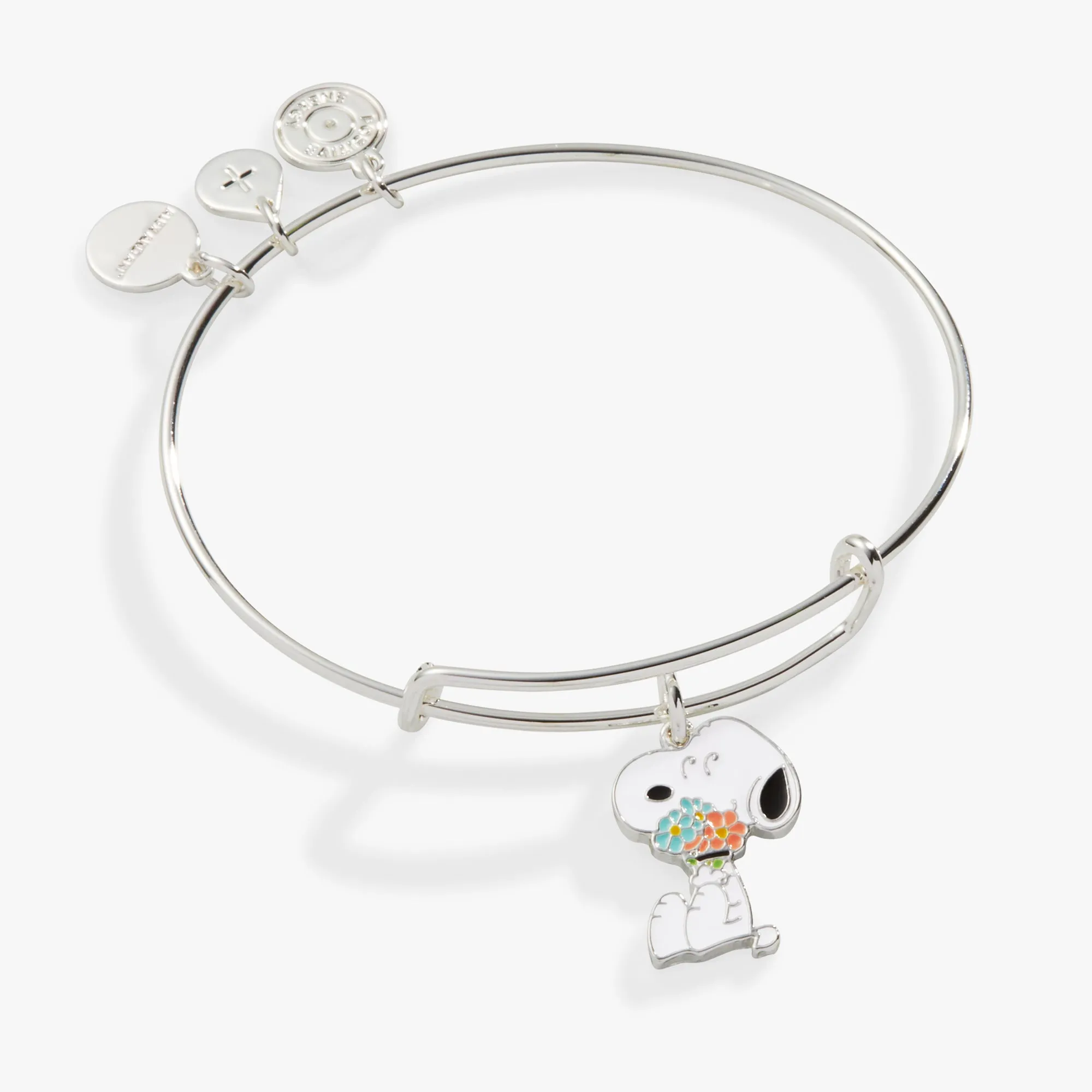 Peanuts Snoopy Bouquet Charm Bangle Bracelet